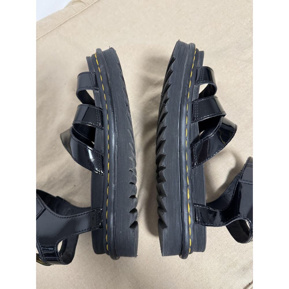 Dr. Martens Sandals Womens Size 10 Black Patent Platform SoftWair Strappy - Picture 3 of 9
